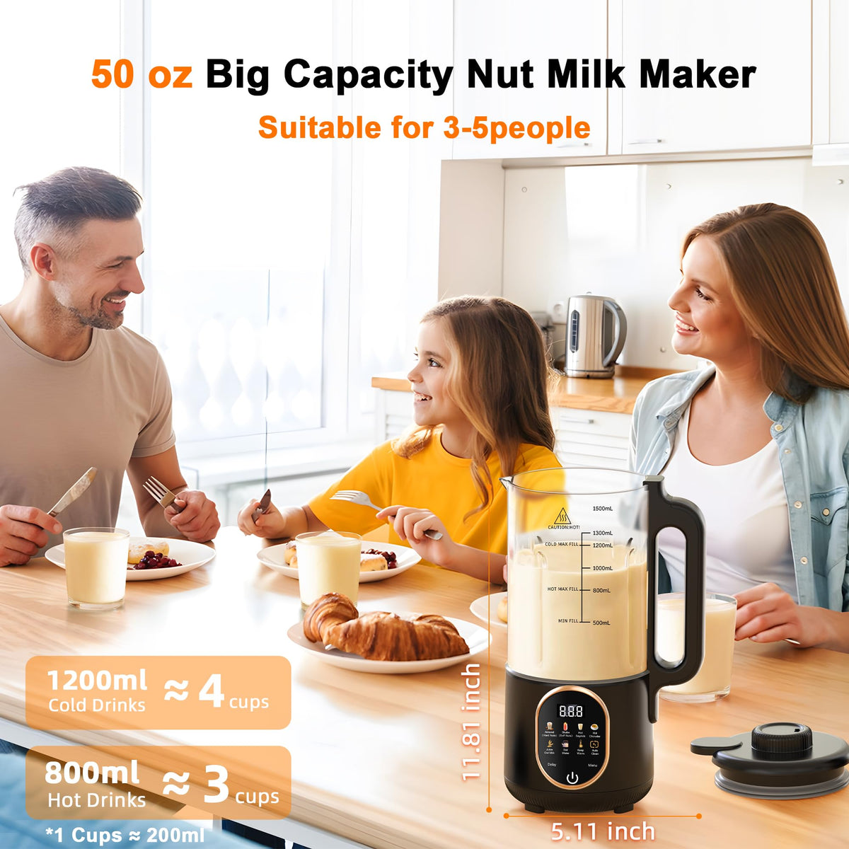 50oz Nut Milk Maker Machine