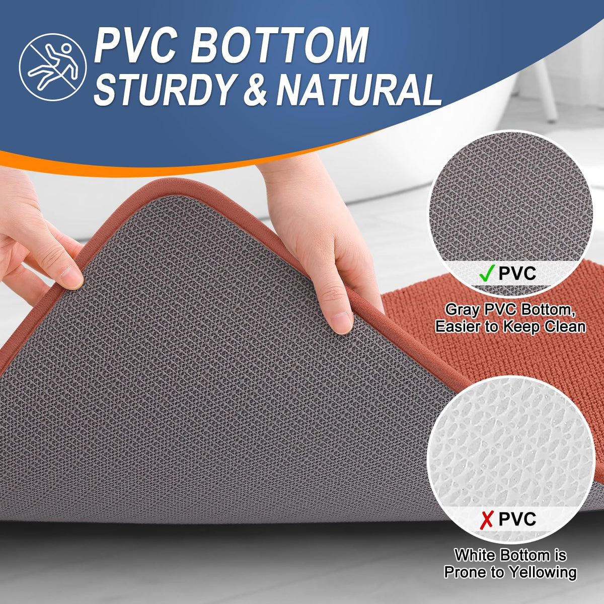 Memory Foam Bathroom Runner Rugs 47x17