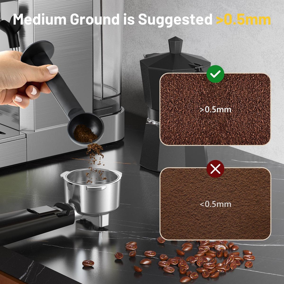 Espresso Coffee Machine with Milk Tank