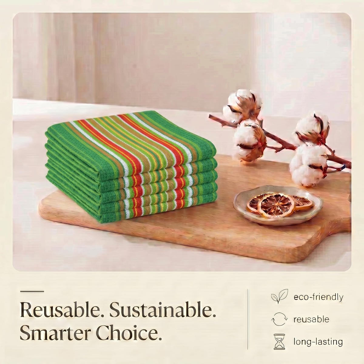 Kitchen Towel Cotton Dish Towel 20”x30” (6 Count)