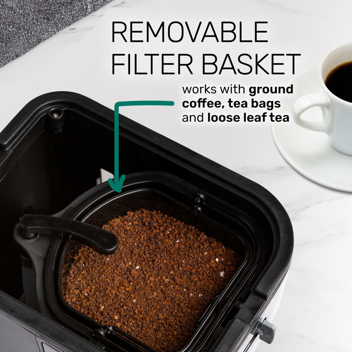 3 Quart Iced Coffee and Tea Maker with Filter Basket