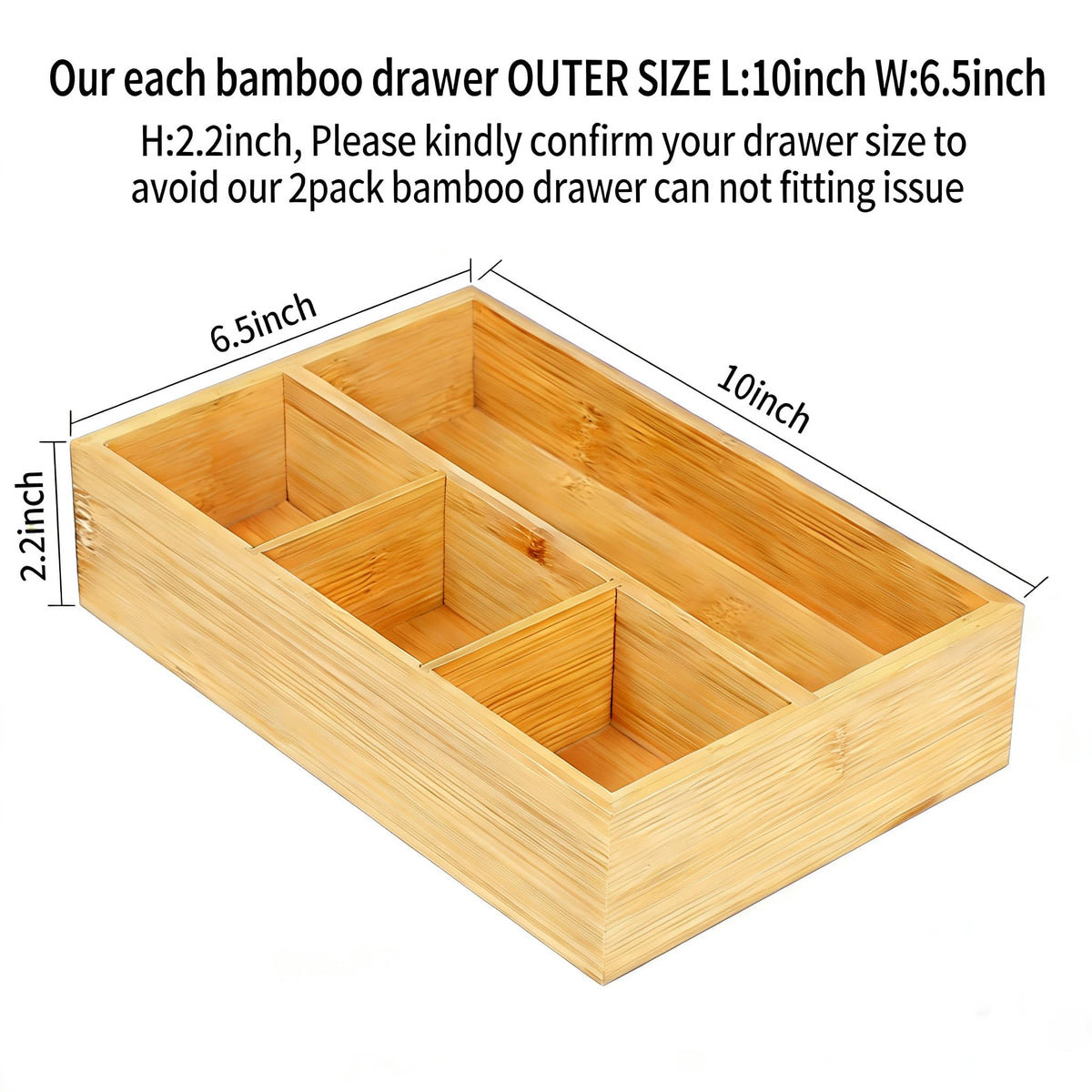 2 Pack Bamboo Tea Bag Organizers (2 Count)