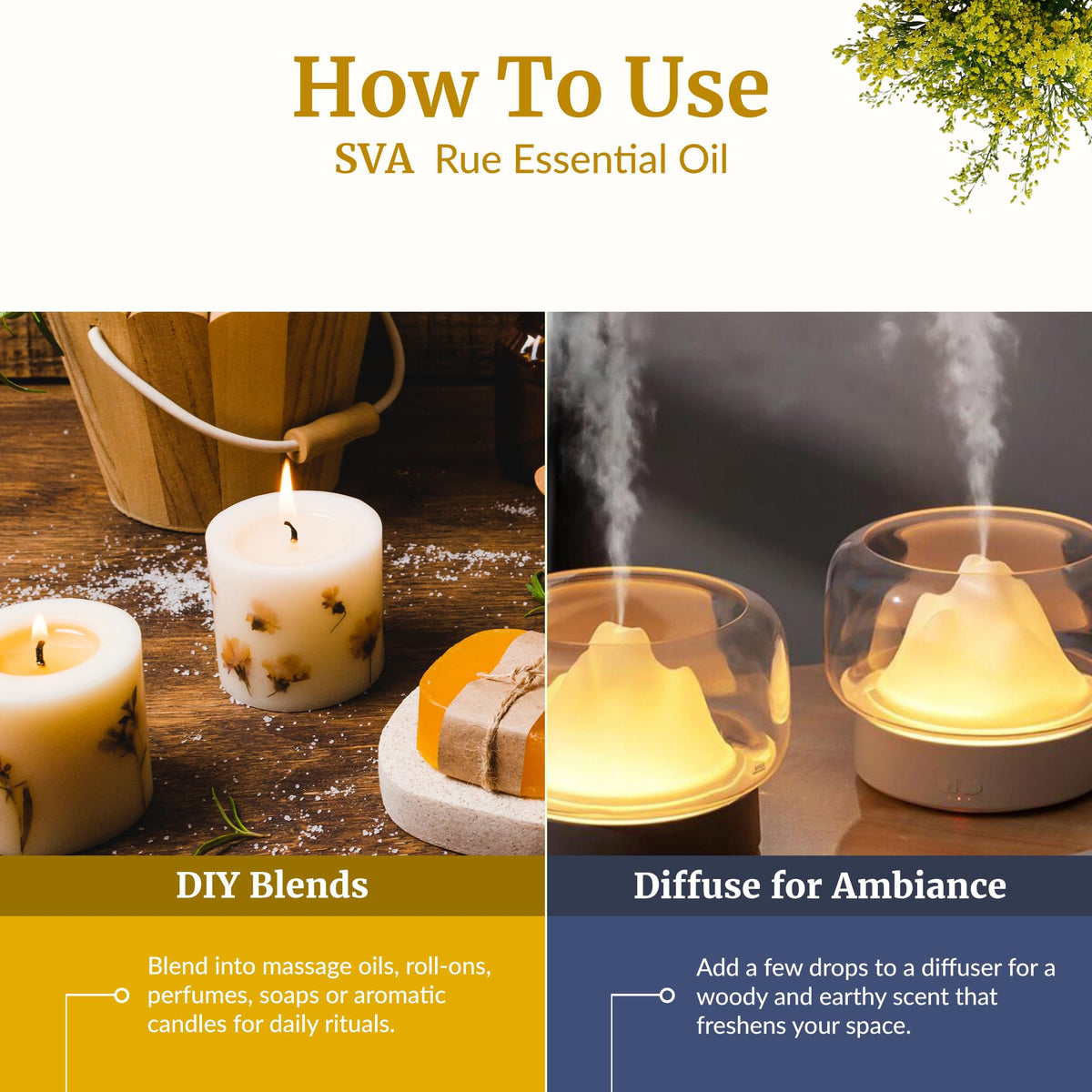 SVA Rue Essential Oil in Glass Bottle