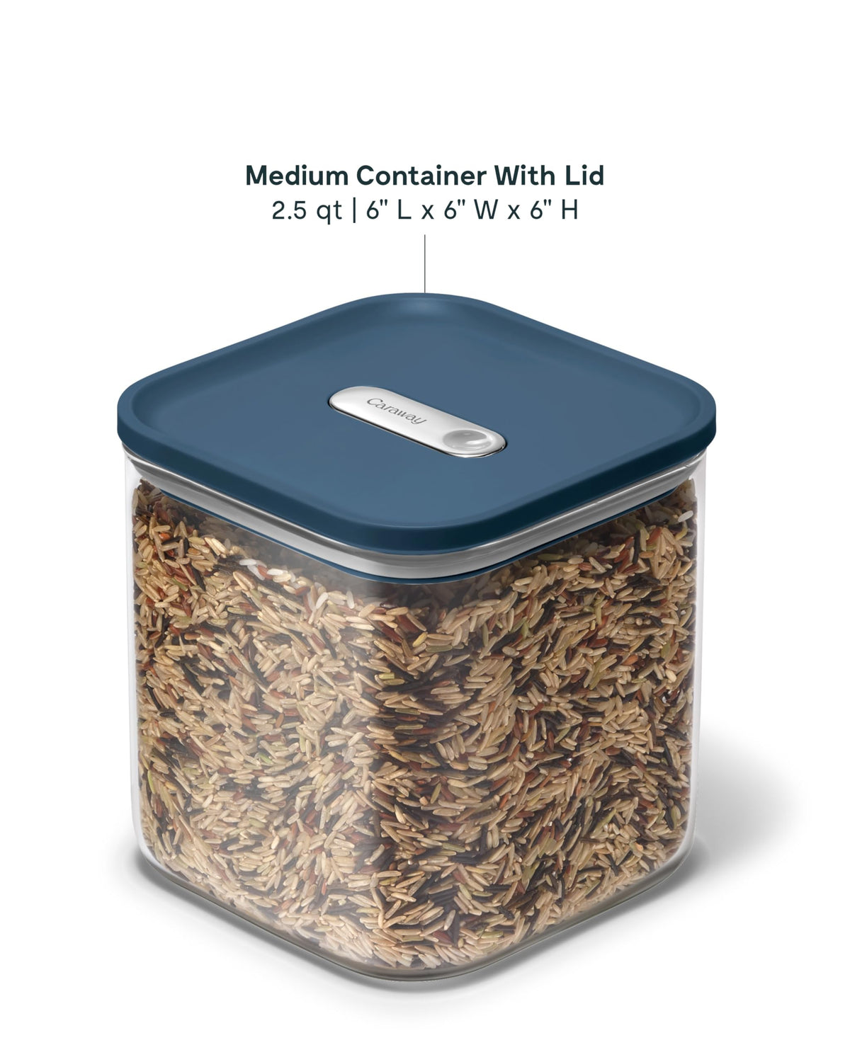 2.5 qt Glass Airtight Food Storage Containers with Lids (2 Count)