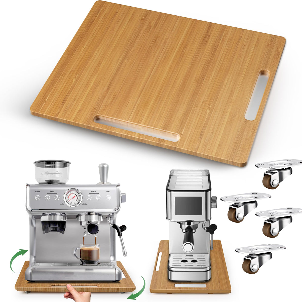 Appliance Slider for Kitchen Appliances 360° Rolling Sliding Tray for Coffee Maker Countertop