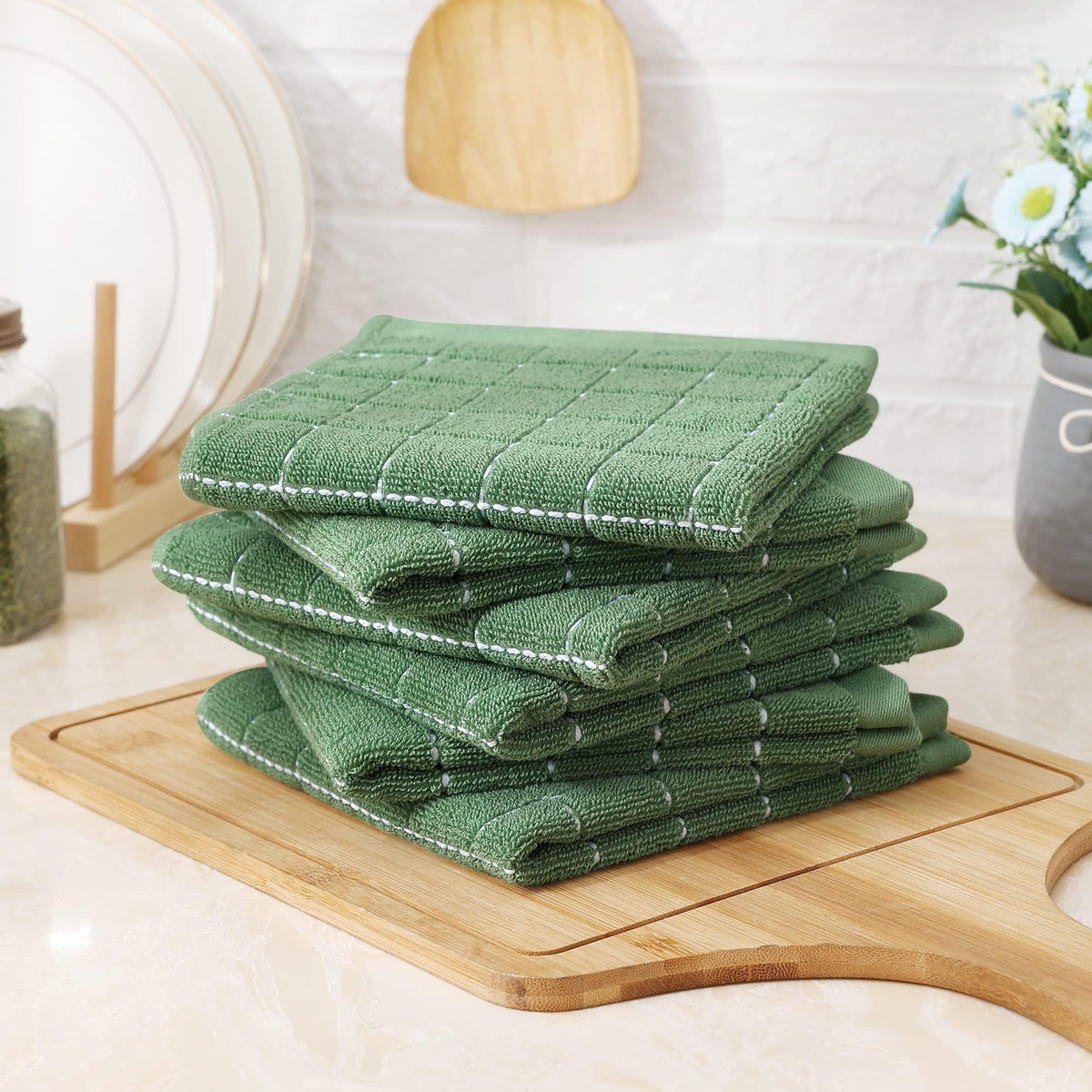 100% Cotton Terry Kitchen Dish Cloths (24 Count)