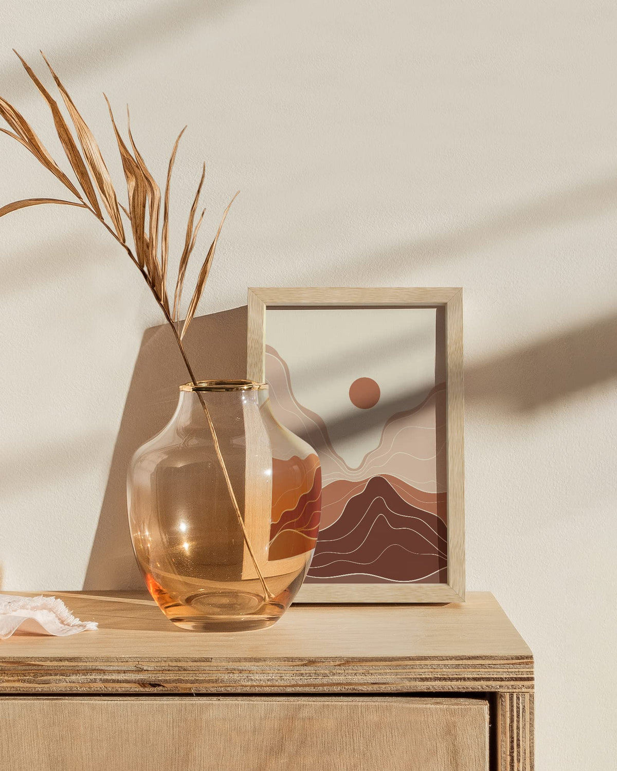 Beige Oak Wood 4x6 Picture Frame
