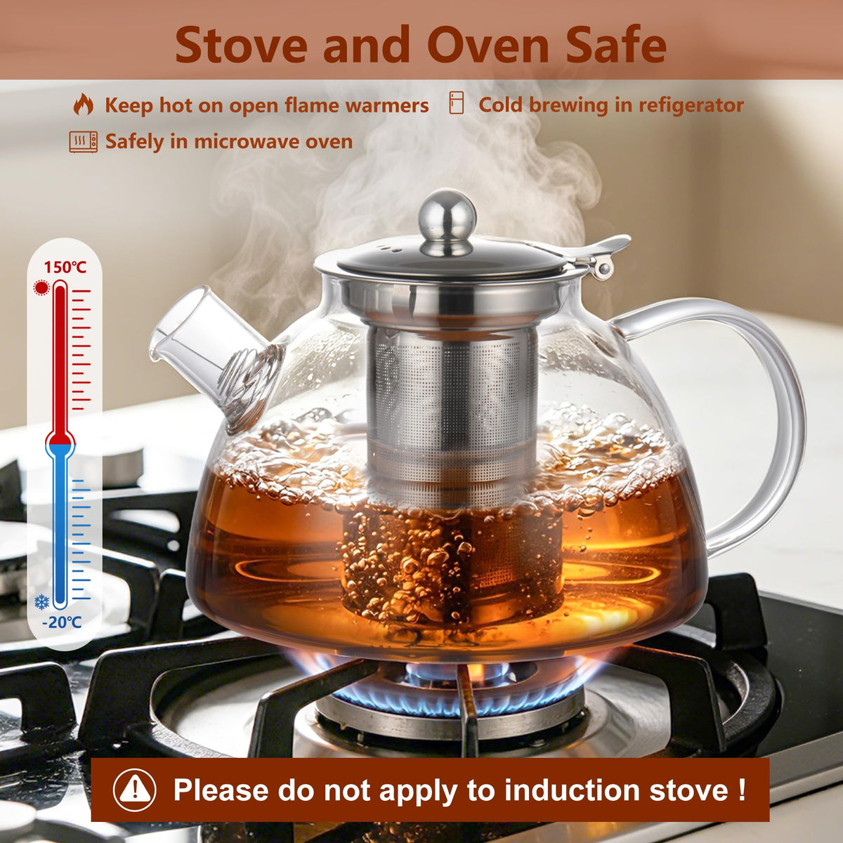Glass Teapot with Removable Infuser