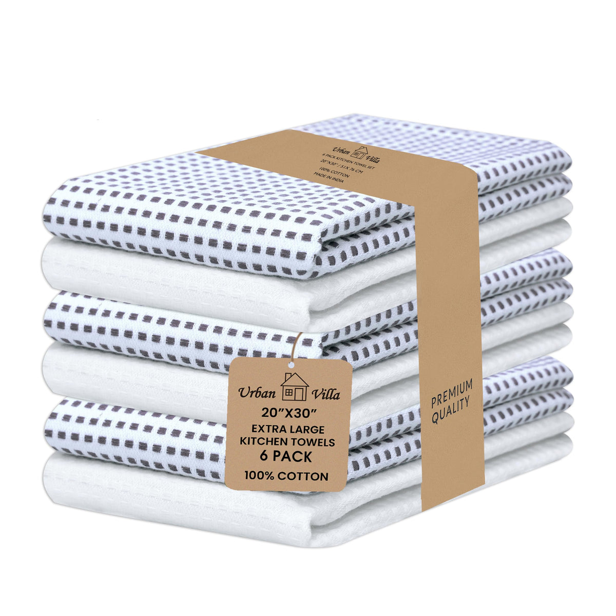 Kitchen Towels Cotton Dish Towels 20”x30” (6 Count)