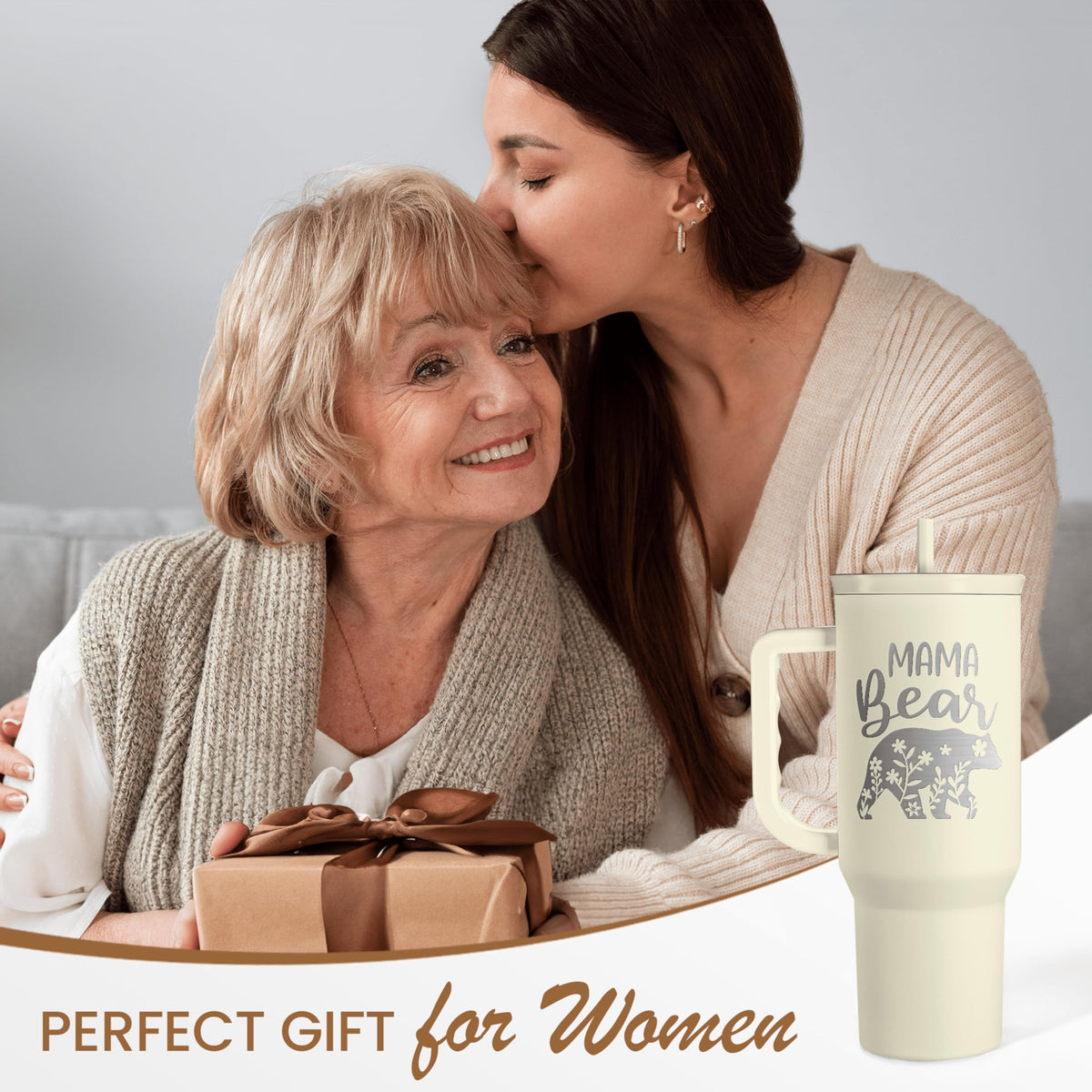 Mom Tumbler with Handle 40oz