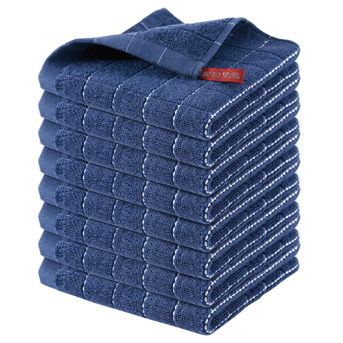 100% Cotton Terry Kitchen Dish Cloths (8 Count)