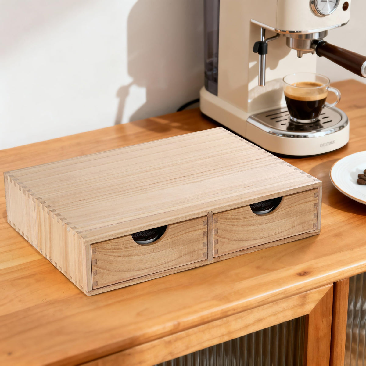Wooden K Cup Organizer Coffee Pod Storage Box