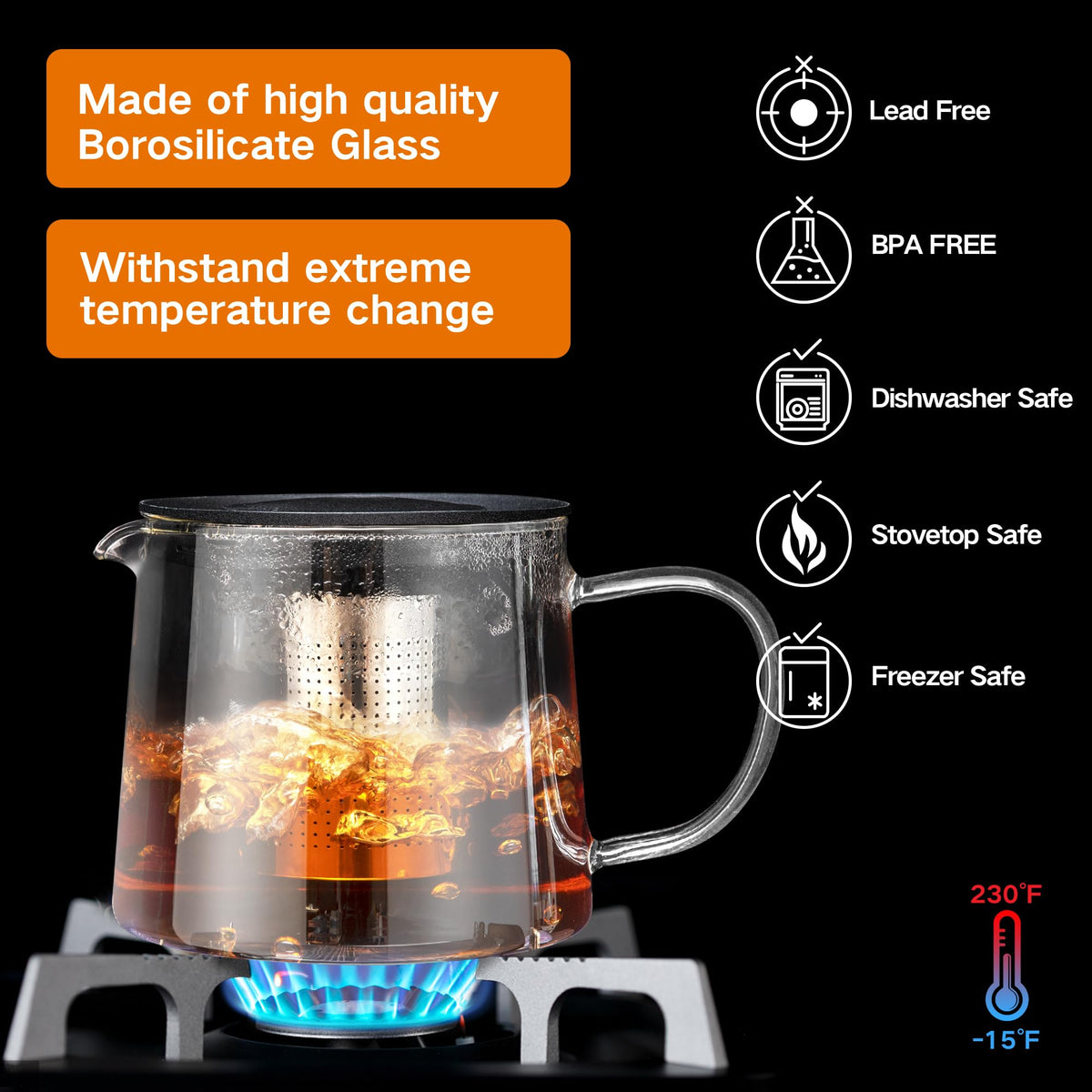 Glass Teapot 51oz