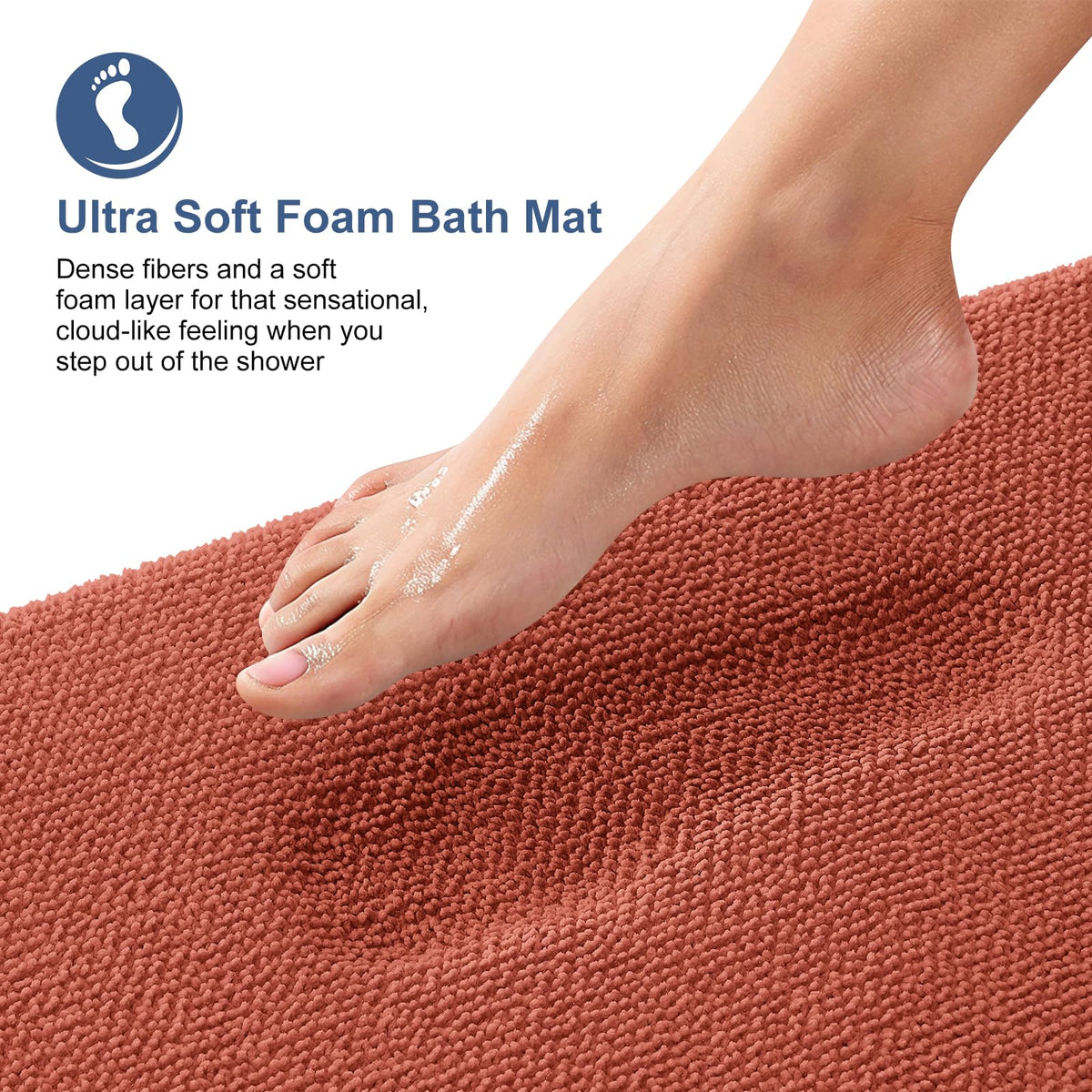 Memory Foam Bathroom Runner Rugs 47x17