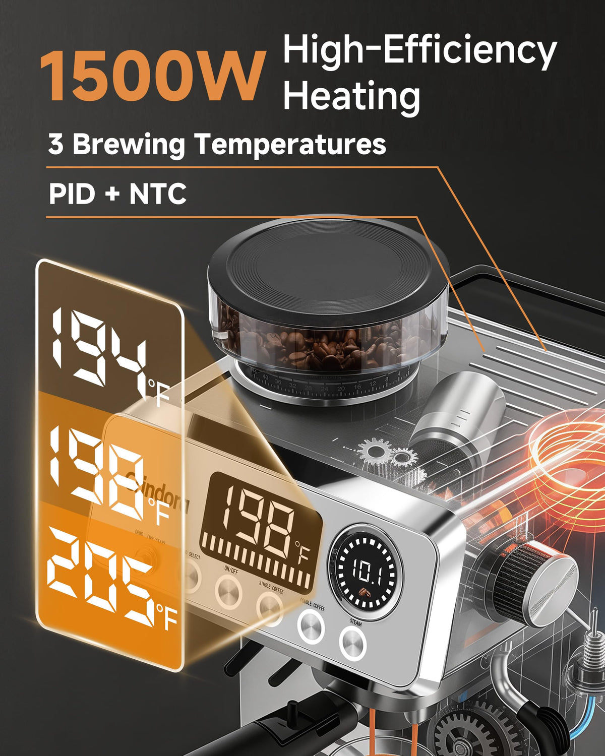 Espresso Machine with Grinder