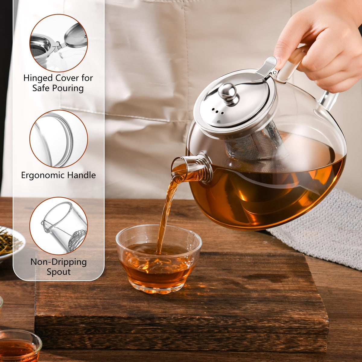 Glass Teapot with Removable Infuser