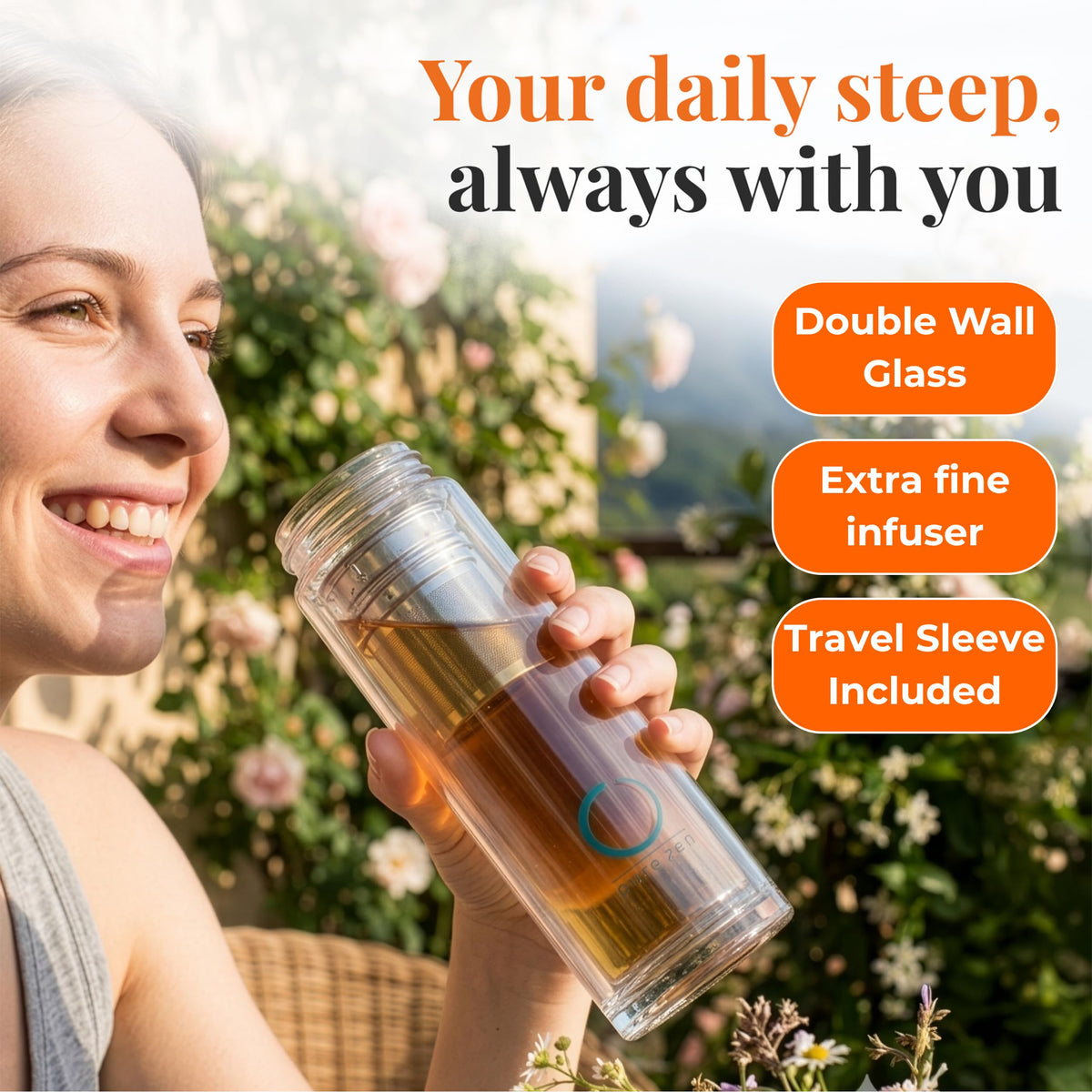 Glass Tea Infuser Bottle