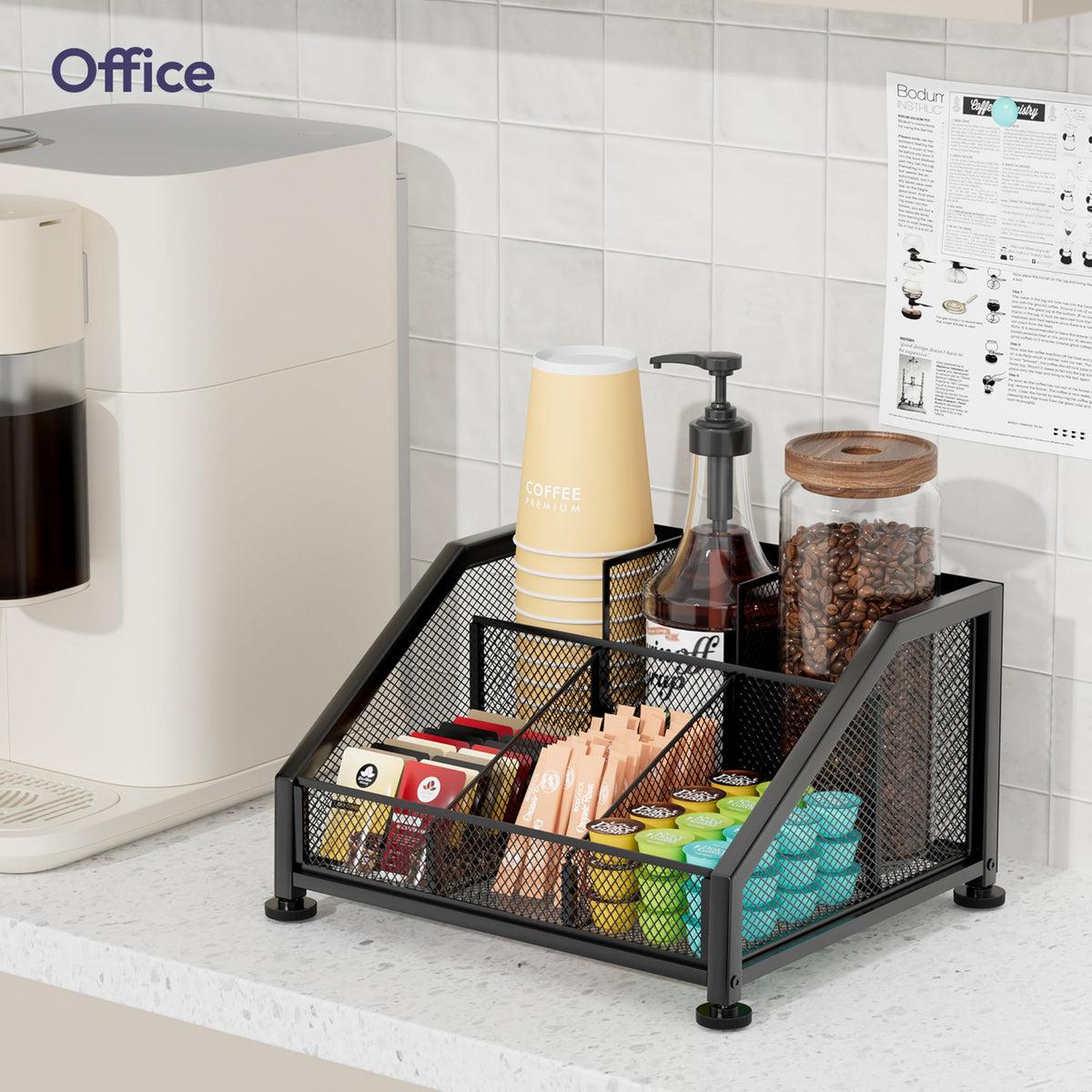 Coffee Bar Organizer for Countertop