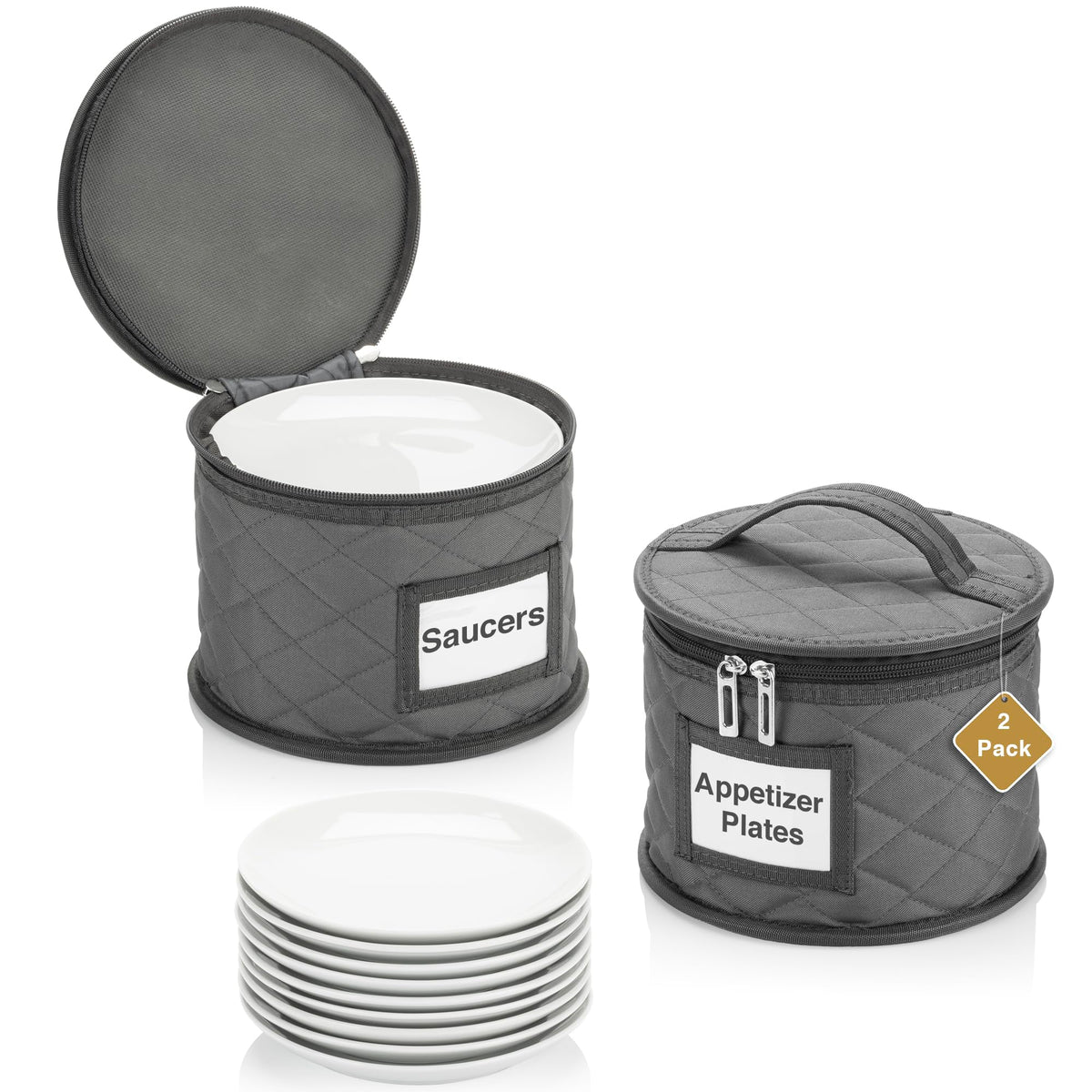 2 Pack 6" Small Plate Storage Case (2 Count)