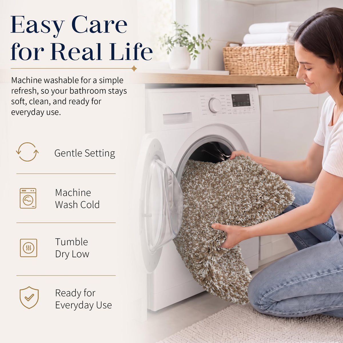 Bathroom Rugs Non Slip Washable
