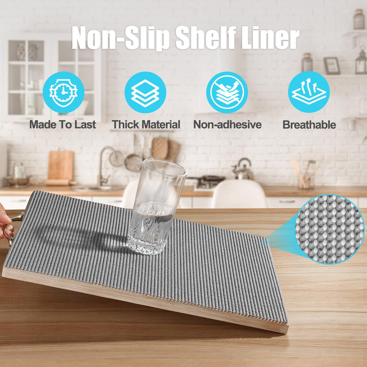 Non Slip Shelf Cabinet and Drawer Liner (708 Sq Ft)