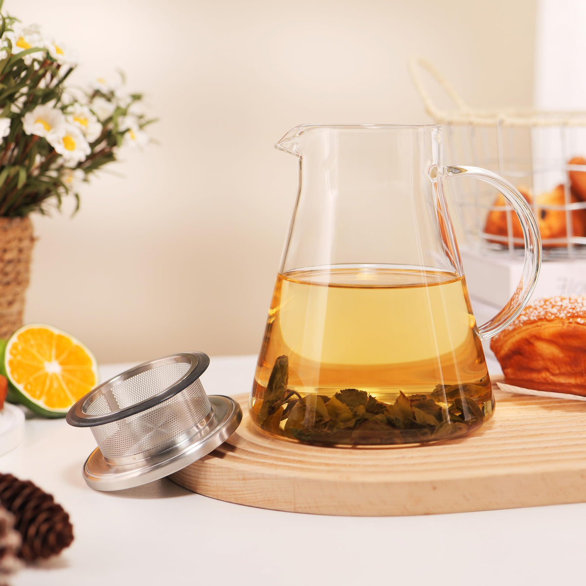 40oz 1200ml Glass Teapot Stovetop Safe