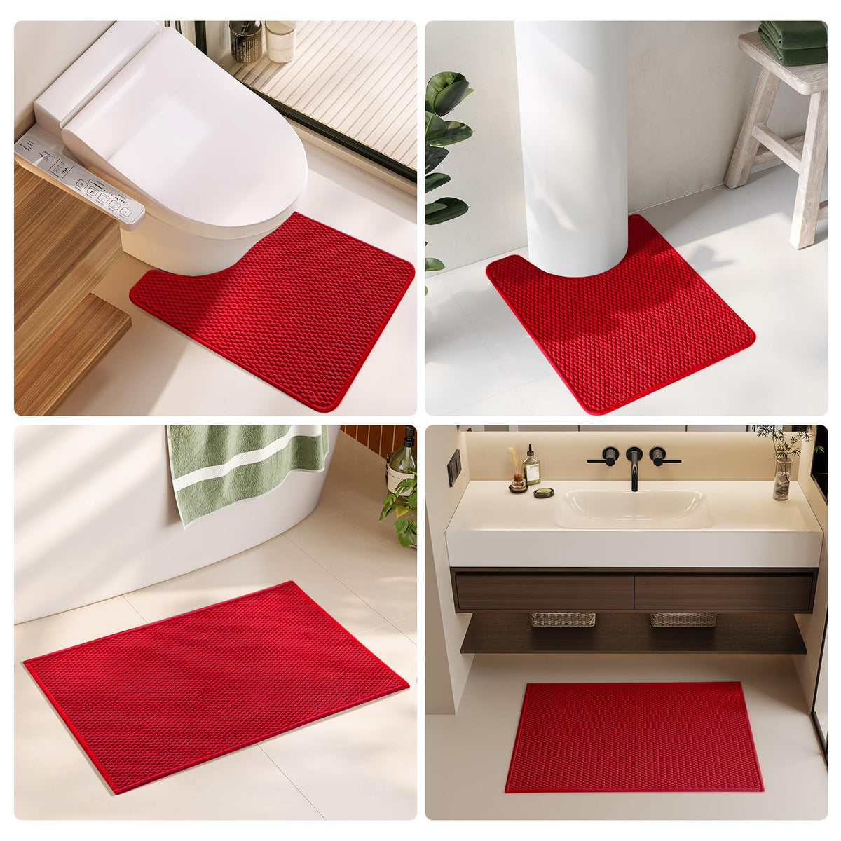 Christmas Bathroom Runner Rugs (6.664 Sq Ft)