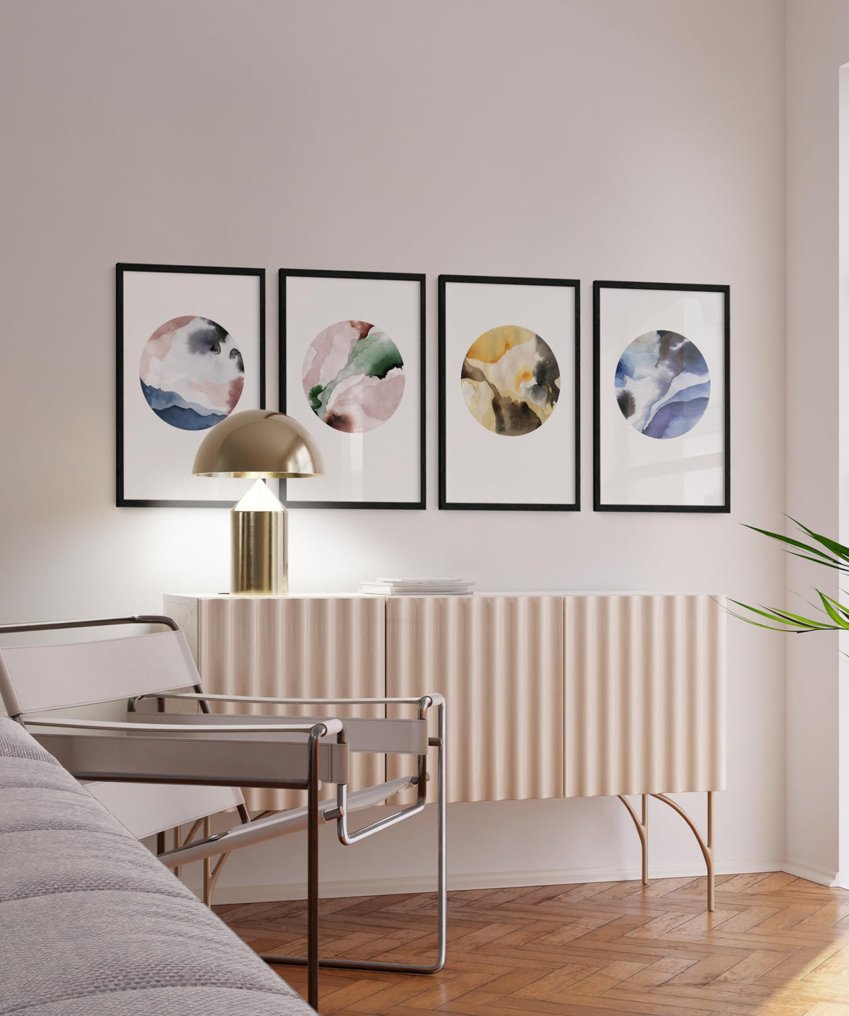 20x30 Black Oak Frame Set of 4