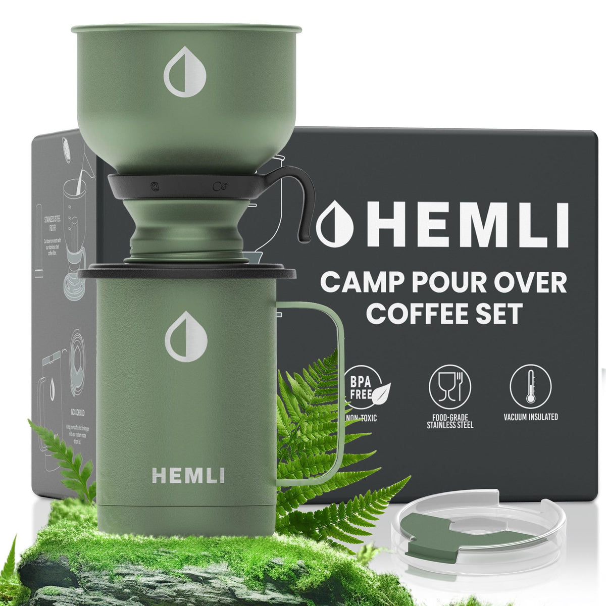 16 oz Pour Over Camping Coffee Maker Set (2 Count)