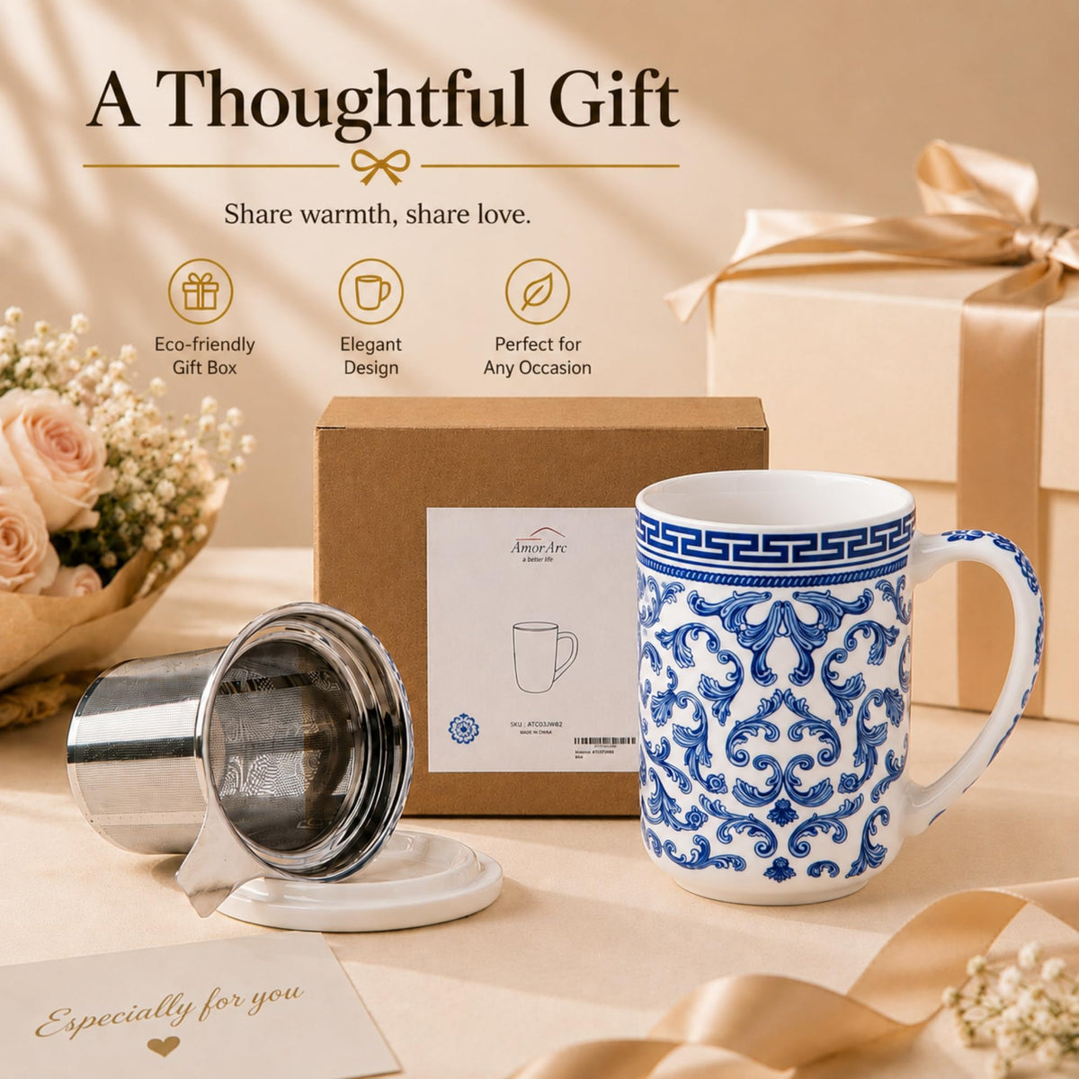 Tea Cup With Infuser and Lid