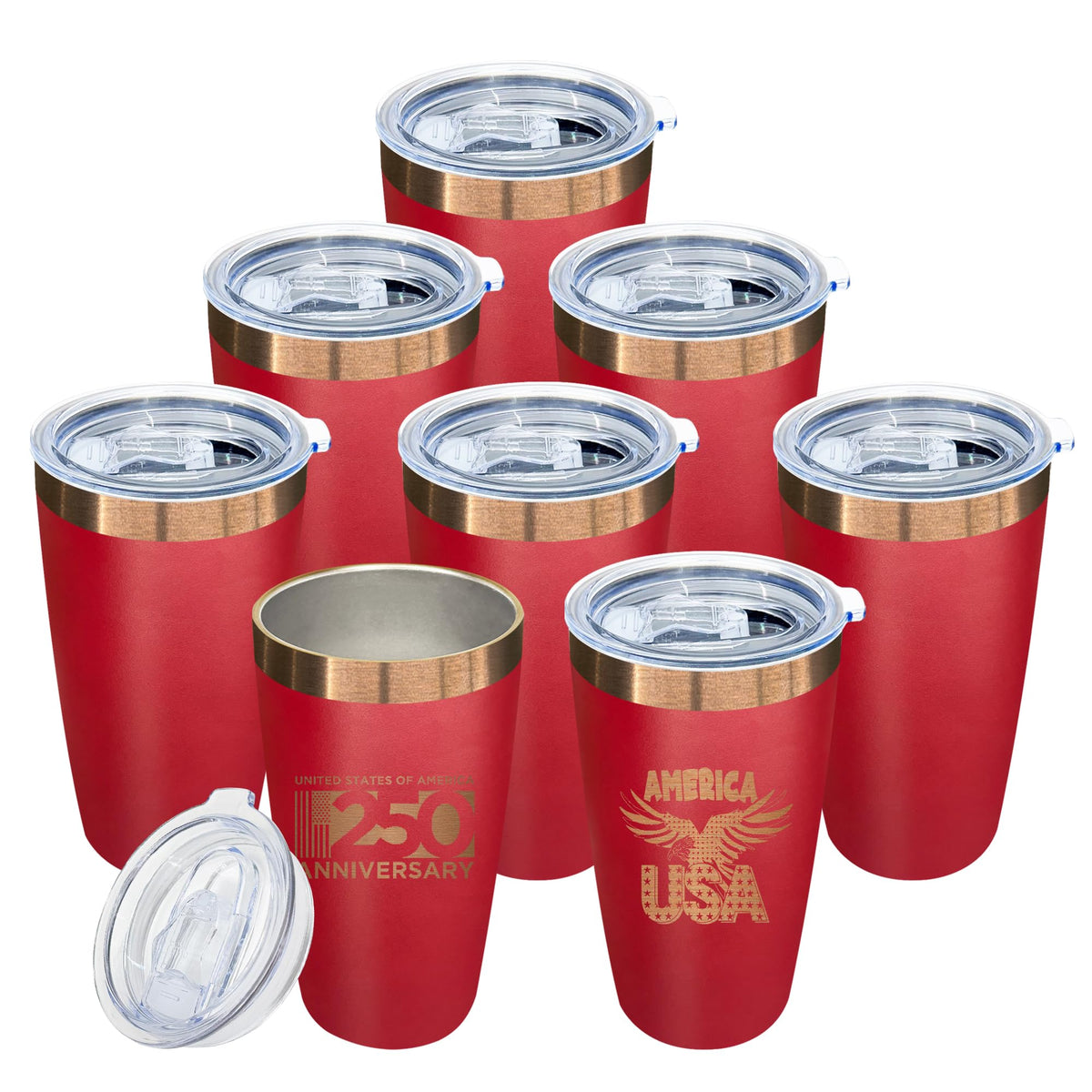 10 oz Coffee Tumbler Bulk Travel Coffee Mug (8 Count)