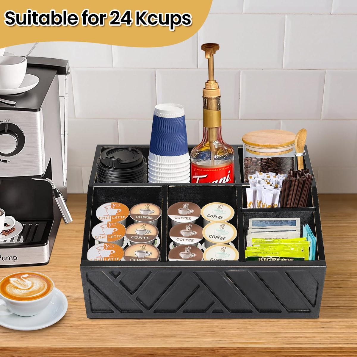Coffee Station Organizer for Counter (23.52 Ounce)