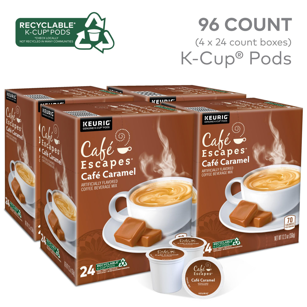 Cafe Escapes Cafe Caramel (96 Count)