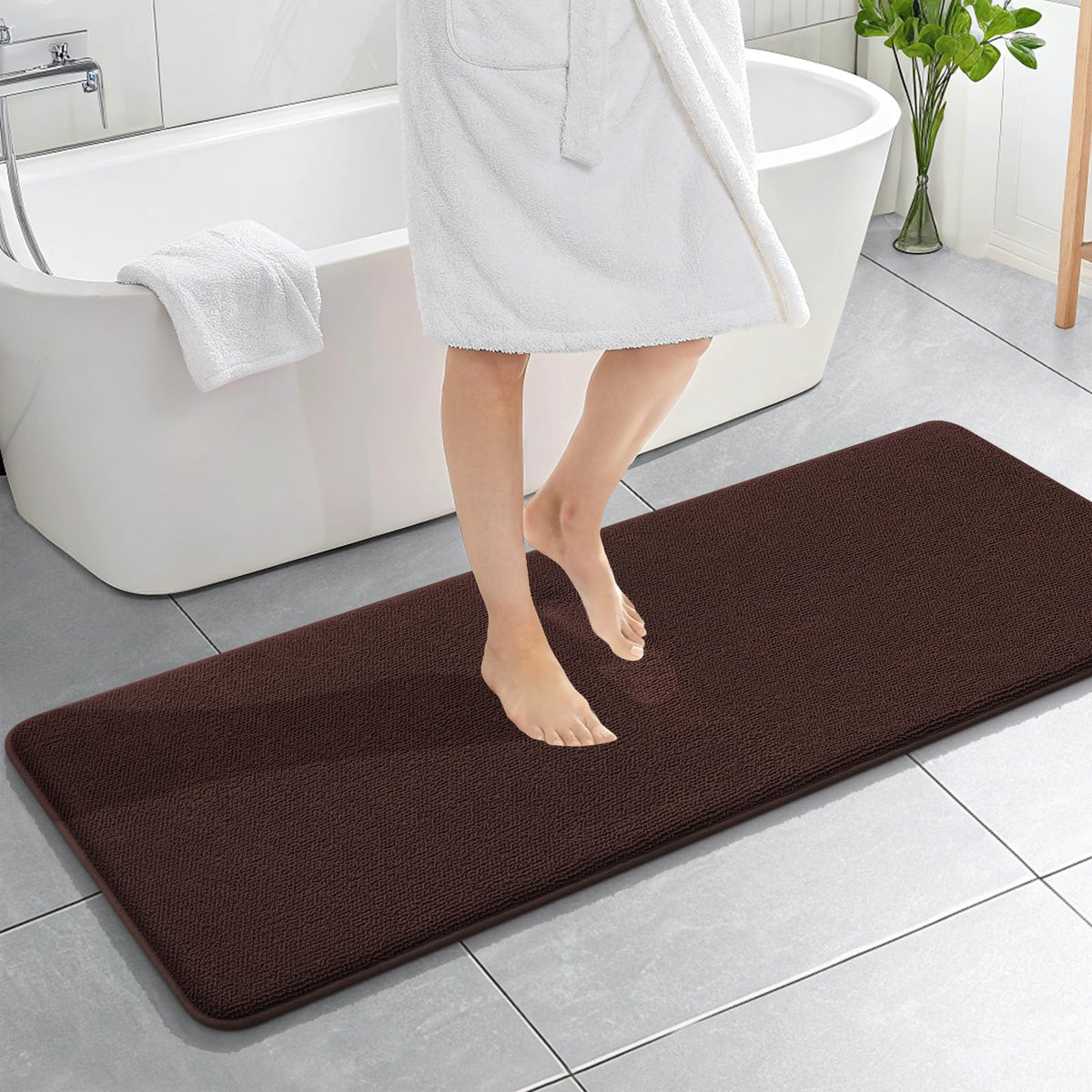 Memory Foam Bathroom Runner Rugs 59x20