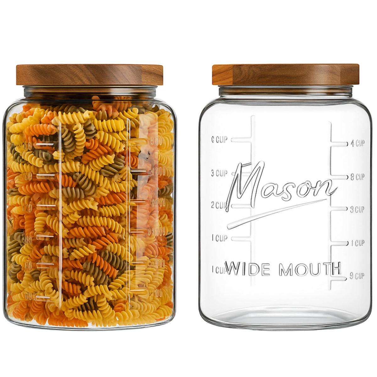 1 Gallon Glass Mason Jar with Airtight Wooden Lid