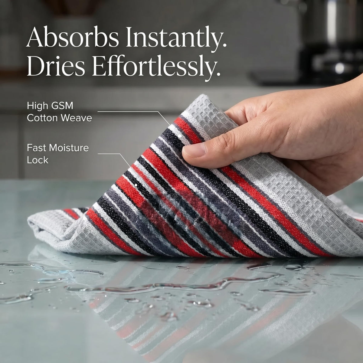 Kitchen Towels Cotton Dish Towels 20”x30” (6 Count)