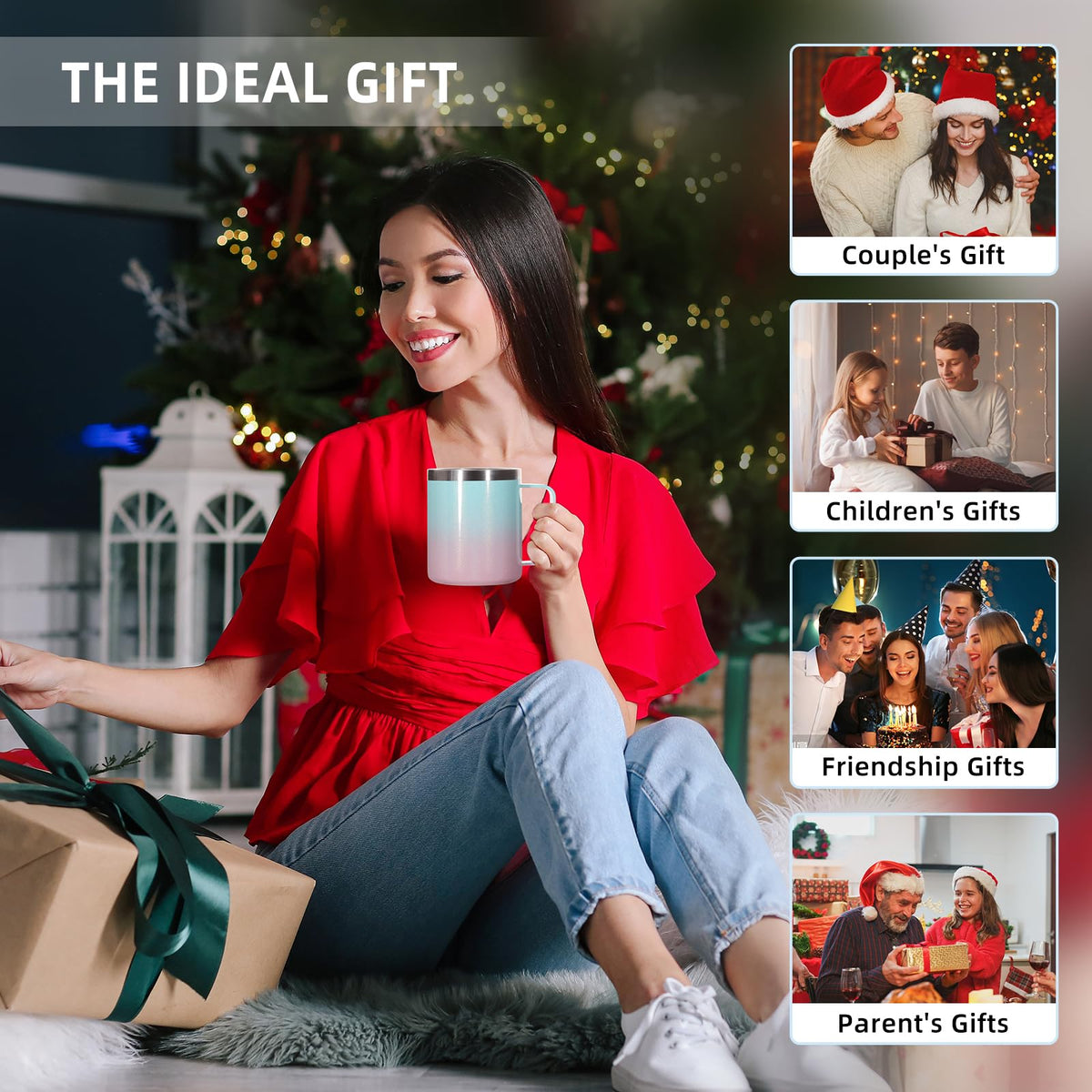 14oz Insulated Stainless Steel Coffee Mug with Leakproof Lid