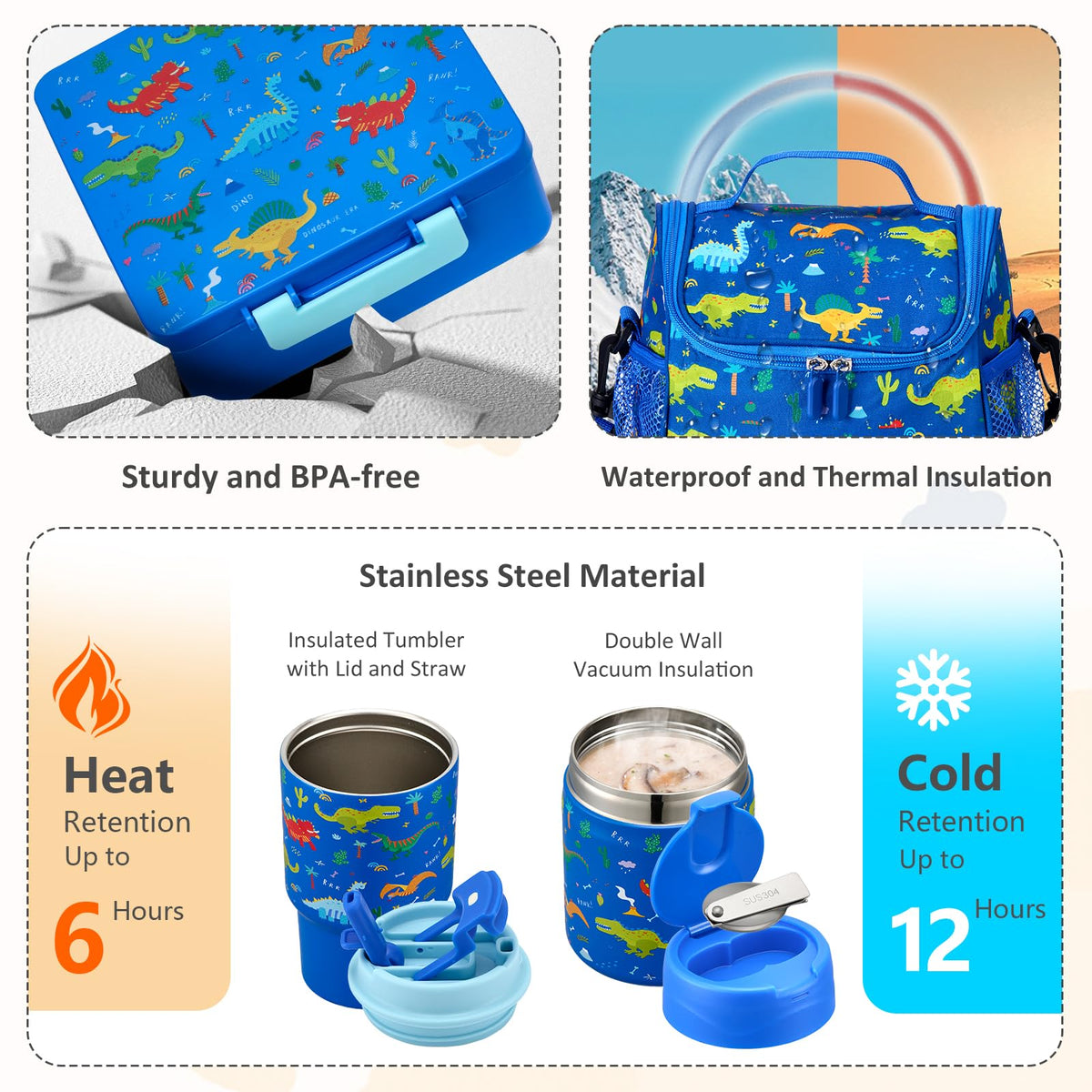 Lunch Box Set with Bento Box Container