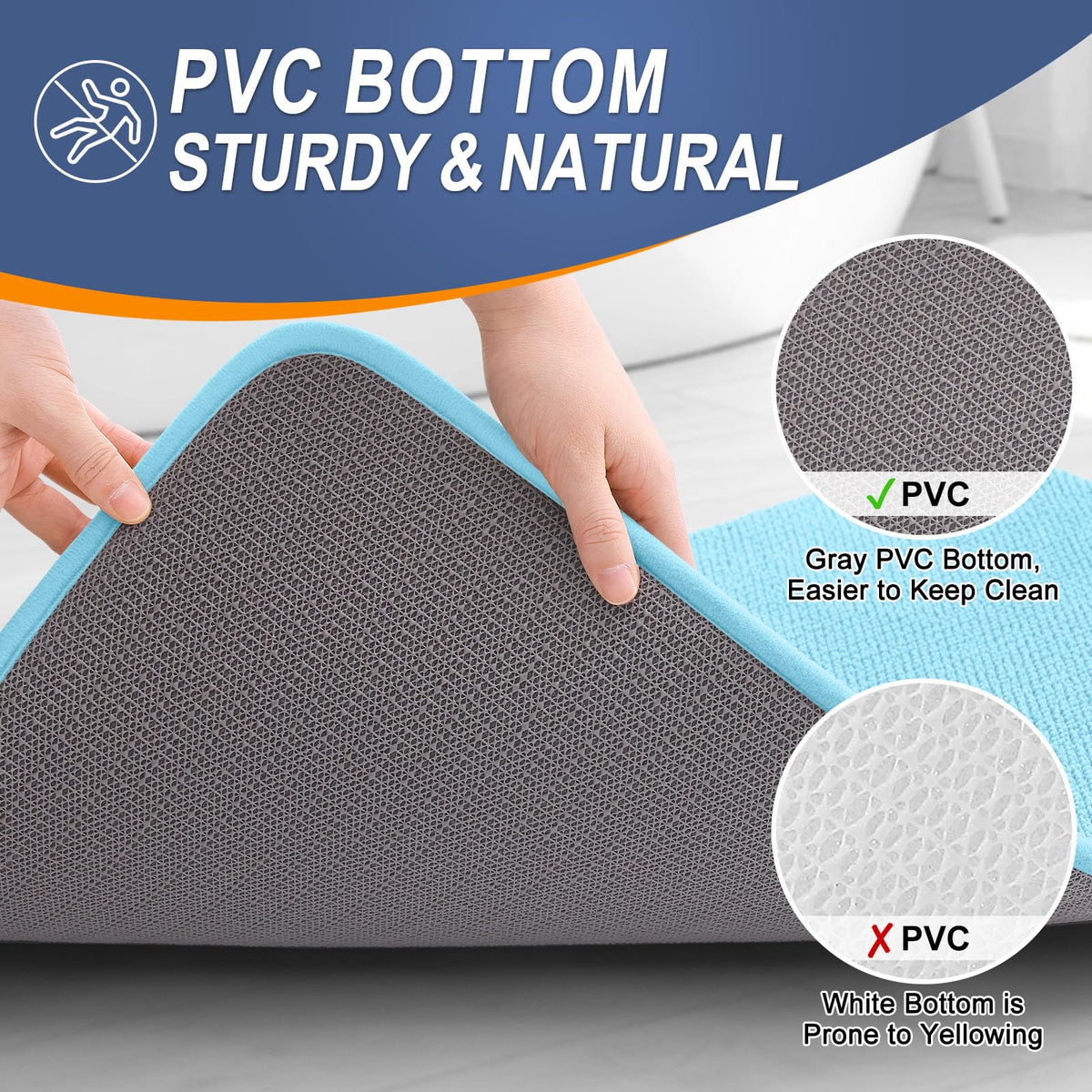 Thick Memory Foam Bathroom Rugs 36x24