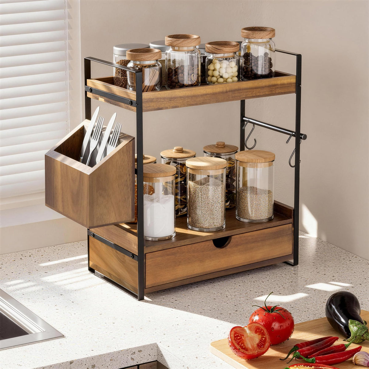 2 Tier Bathroom Counter Organizer