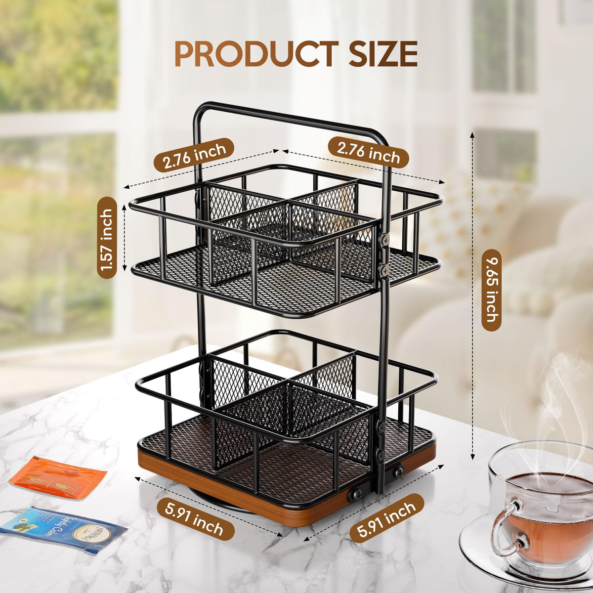 Rotating Tea Bag Organizer