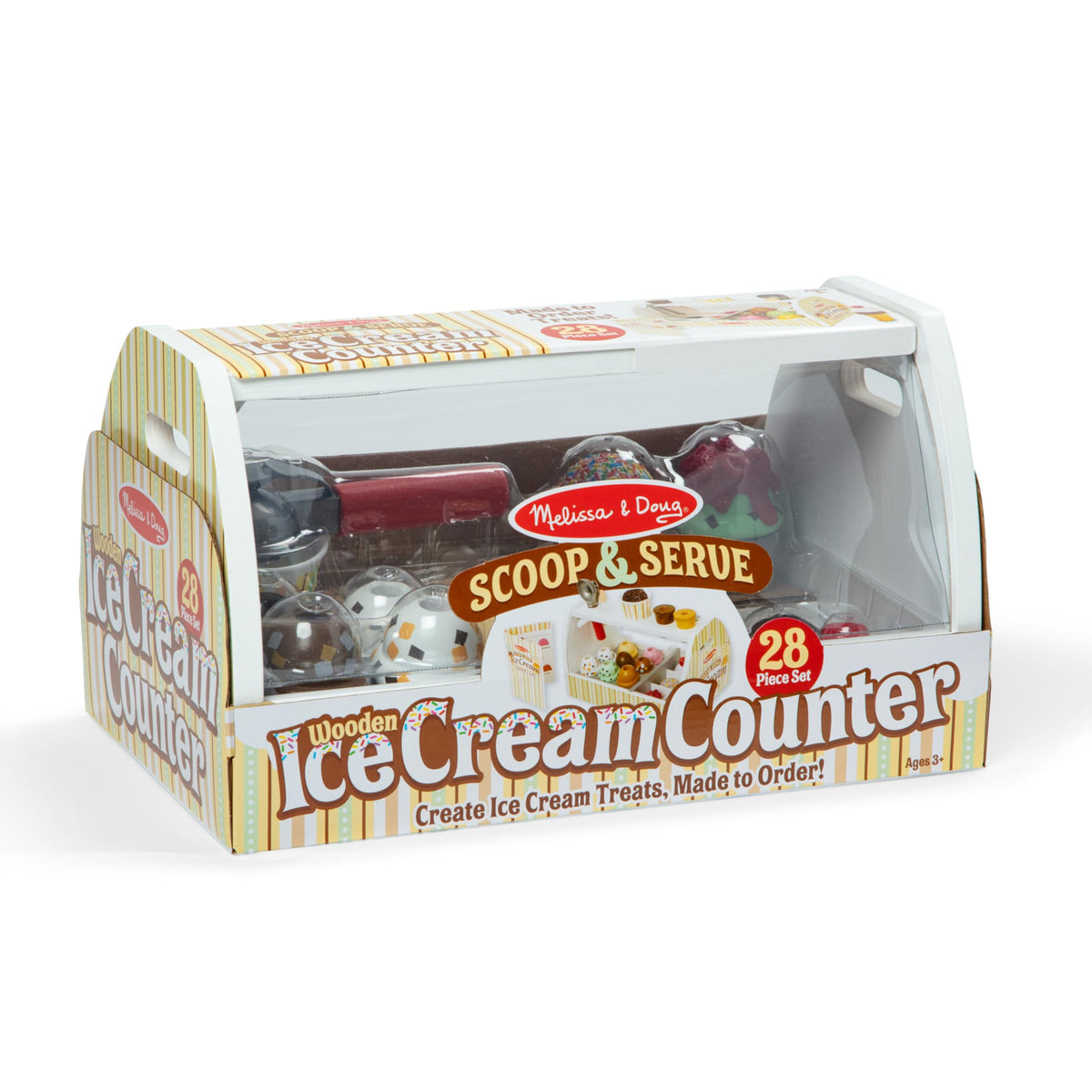 Wooden Scoop & Serve Ice Cream Counter