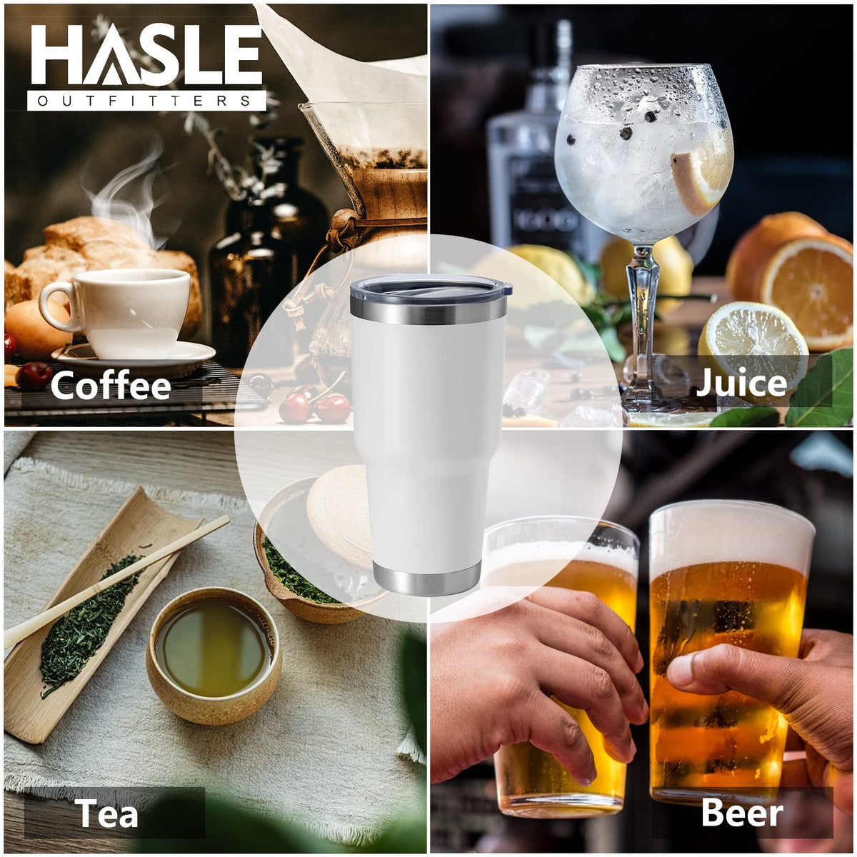 30oz Stainless Steel Tumbler (4 Count)