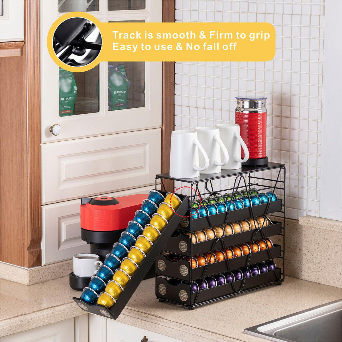 Nespresso Vertuo Pod Storage 100 Large Pods Capacity 5 Tier