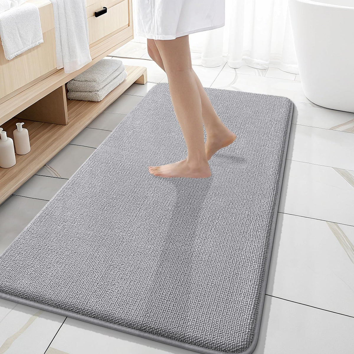 Memory Foam Bathroom Runner Rug 47x20