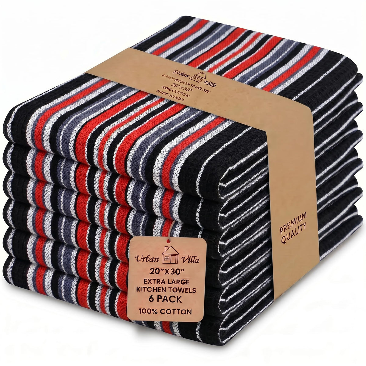 Kitchen Towels Cotton Dish Towels 20”x30” (6 Count)
