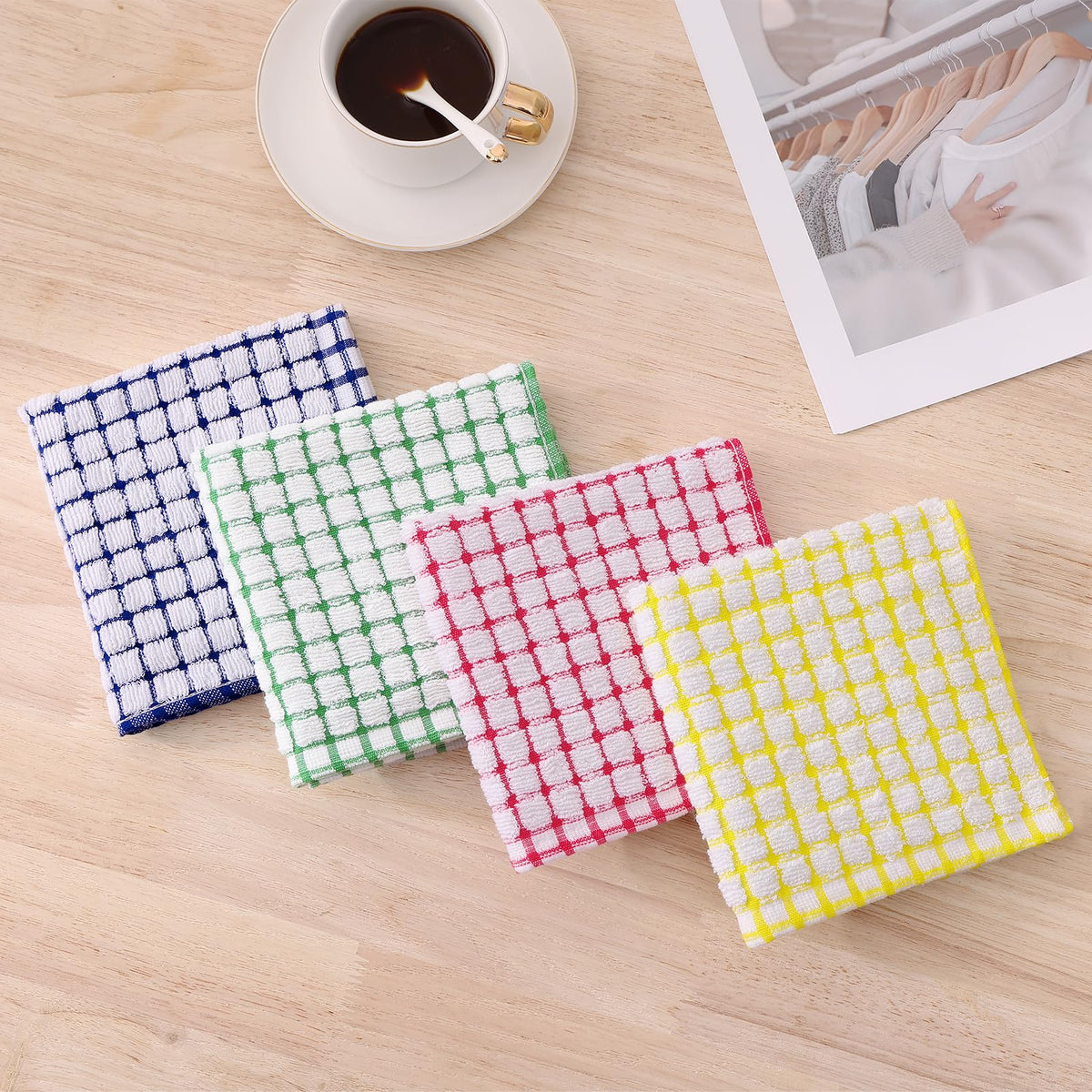 Cotton 12 Pack Terry Kitchen Dish Cloths (12 Count)