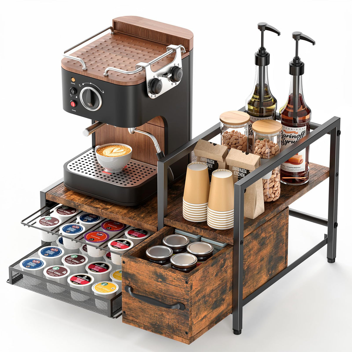 Coffee Bar Organizer For Countertop