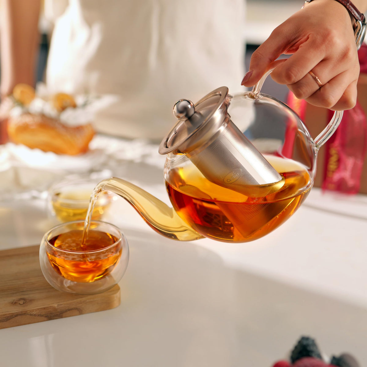 600ml Glass Teapot with Removable Infuser