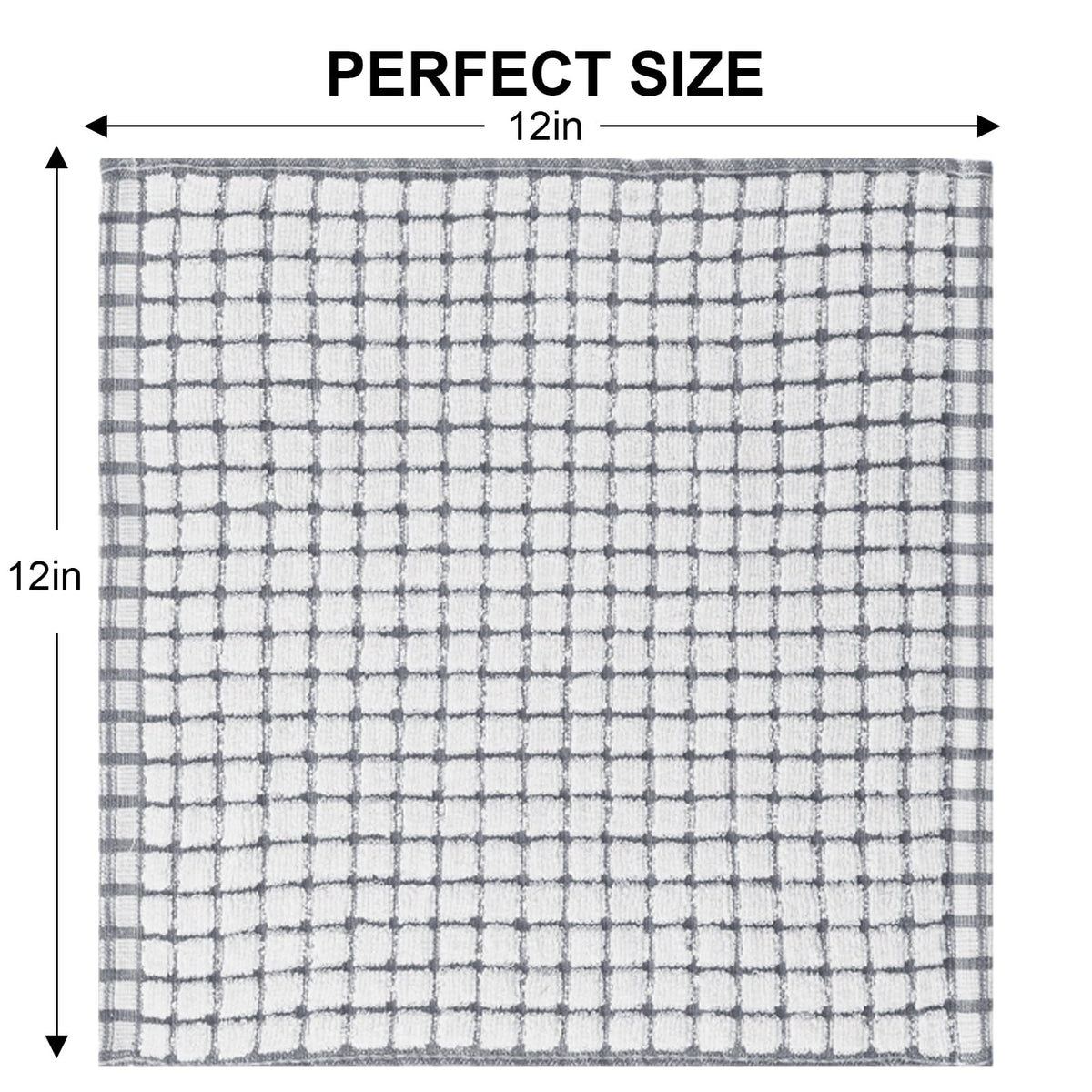 Cotton 24 Pack Terry Kitchen Dish Cloths (24 Count)